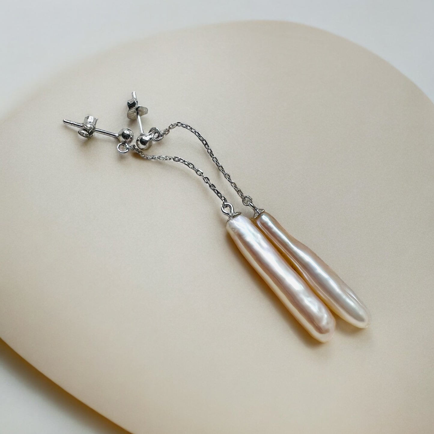 Silver Stick Earrings